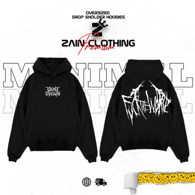 Fxck The World Oversized Hoodie [BLACK]